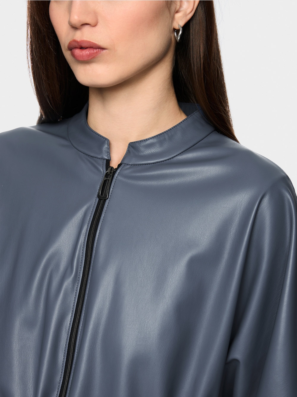 Veste similicuir bleue – Image 3