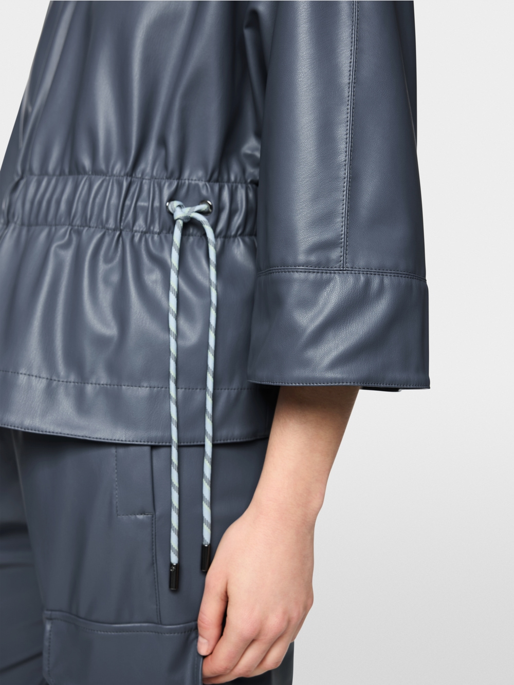 Veste similicuir bleue – Image 4