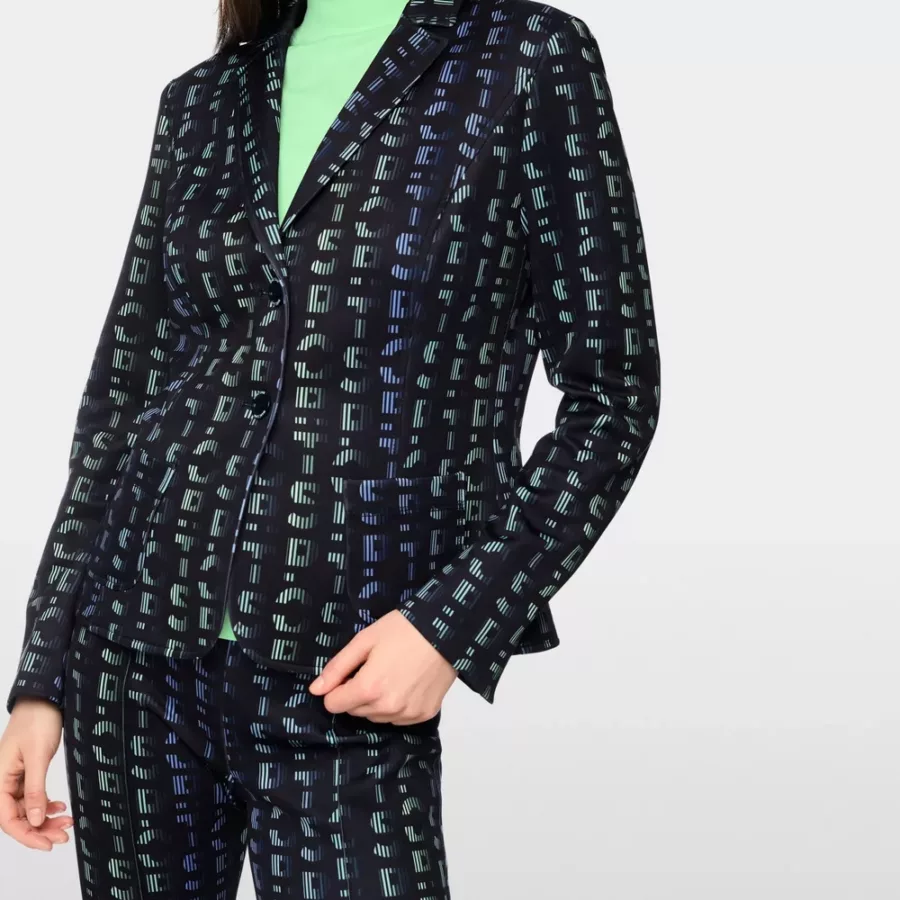 Blazer imprimé géométrique