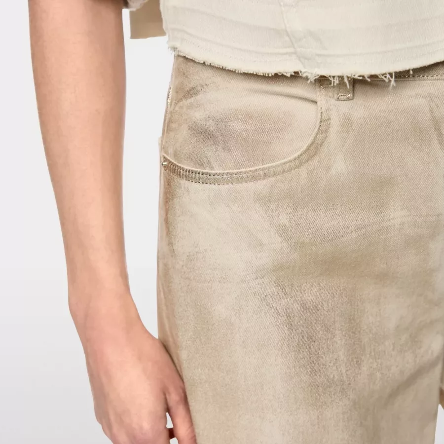 Jeans Barrel Doré