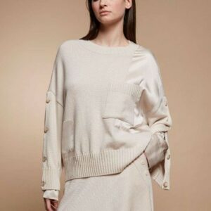 Pull en mélange de matières