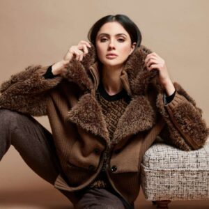 Pantalon Tricot Chic Marron
