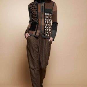 Pantalon Tricot Chic Marron