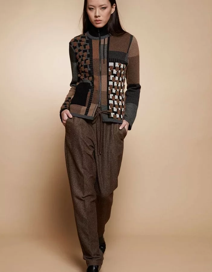 Pantalon Tricot Chic Marron