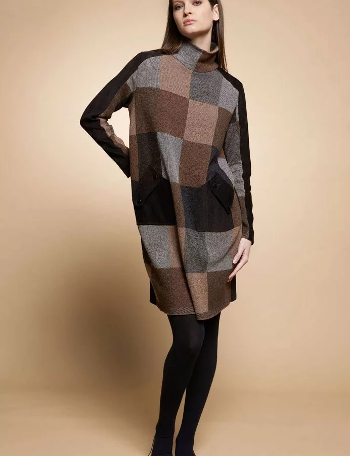 Robe à Carreaux Marron