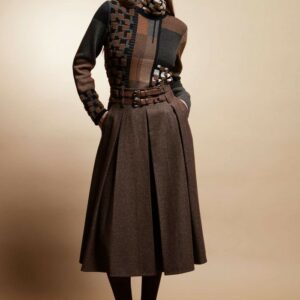 Pull Col Roulé Patchwork