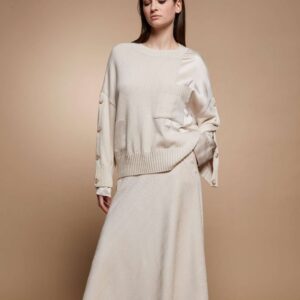 Pull en mélange de matières