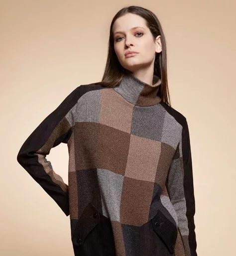 Robe à Carreaux Marron