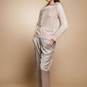 Blouson en mélange de matières