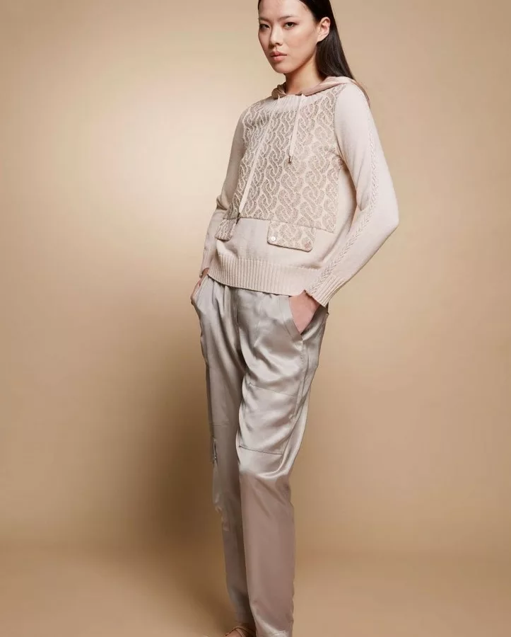 Blouson en mélange de matières