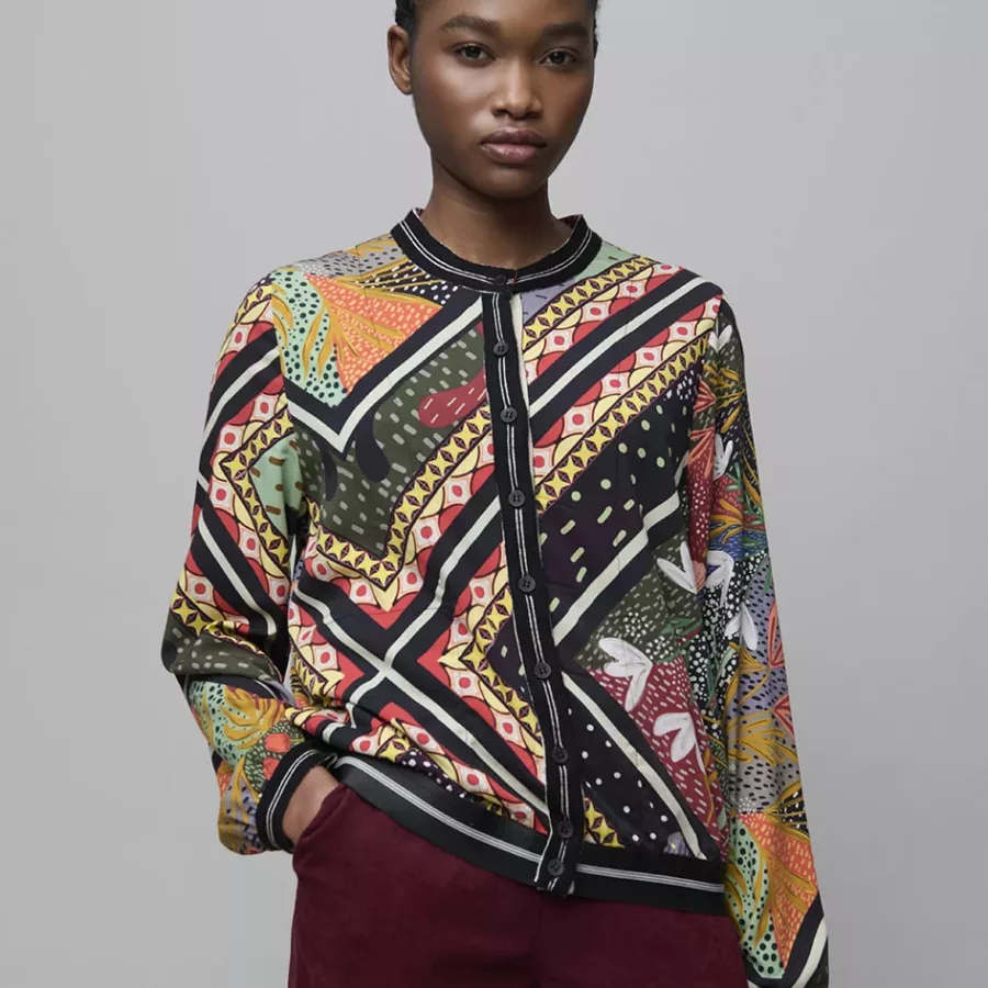 Cardigan fluide et imprimé