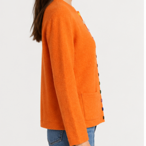 Gilet en cachemire orange