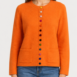 Gilet en cachemire orange