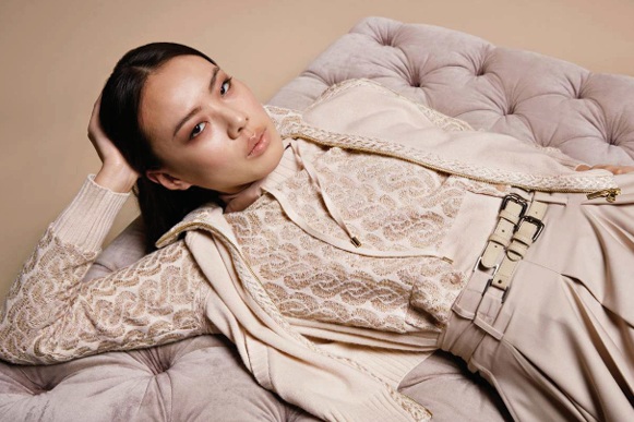 Blouson zippé Rose poudré – Image 3