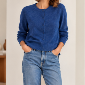 Gilet en Cachemire bleu