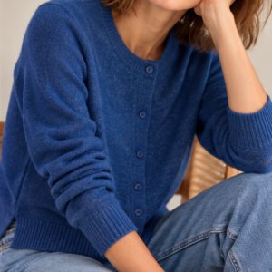 Gilet en Cachemire bleu