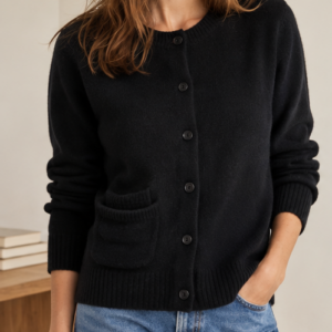 gilet en cachemire noir
