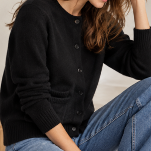 gilet en cachemire noir