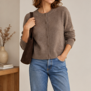 Gilet en Cachemire marron