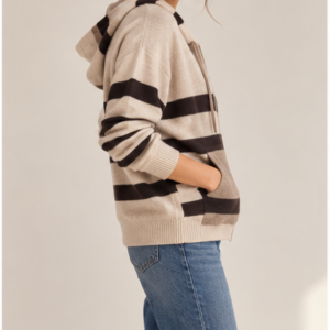 Gilet en cachemire rayé