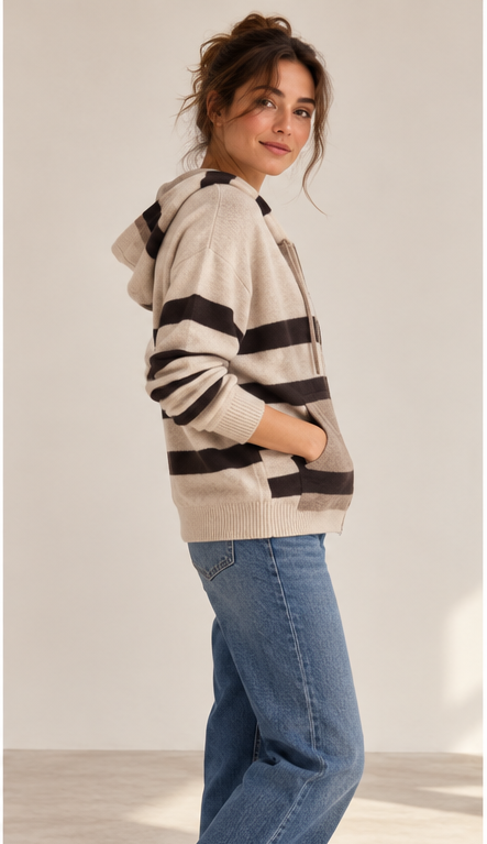 Gilet en cachemire rayé – Image 2