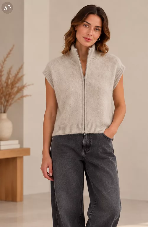 Gilet sans manche en racoon