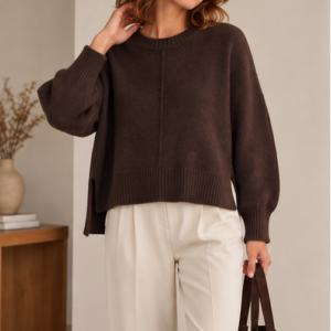 Pull en Cachemire Marron
