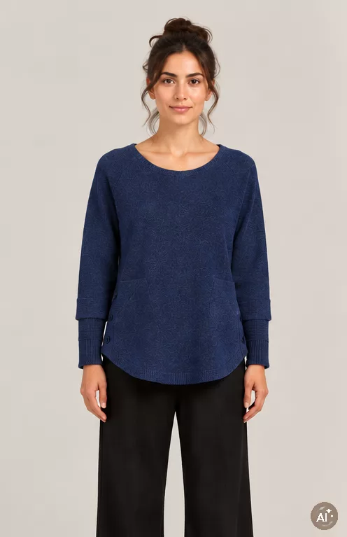 Pull Cachemire bleu