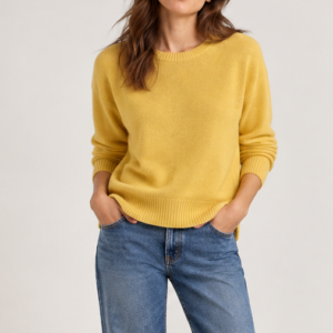 Pull en cachemire jaune