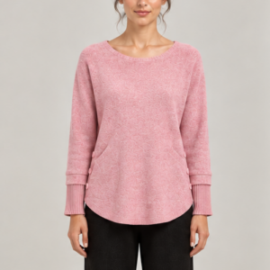 Pull Cachemire rose poudré