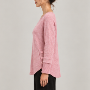 Pull Cachemire rose poudré