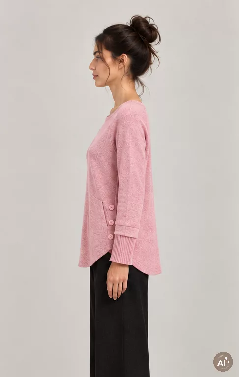 Pull Cachemire rose poudré
