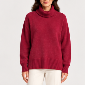 Pull col roulé en cachemire épais