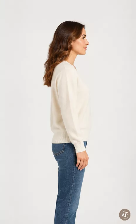 Pull col v en cachemire esthème – Image 6
