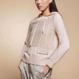 Pull Capuche Rose poudré