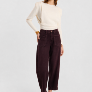 Jeans Barrel Bordeaux
