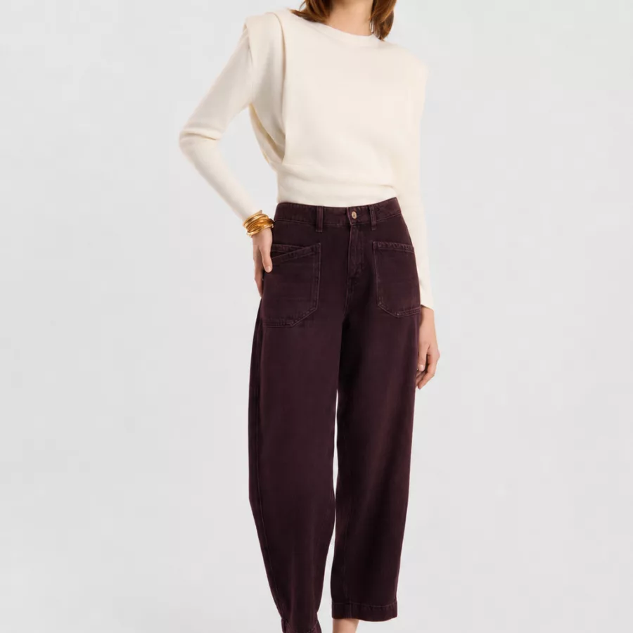 Jeans Barrel Bordeaux