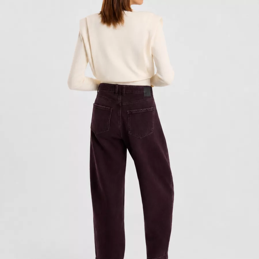 Jeans Barrel Bordeaux