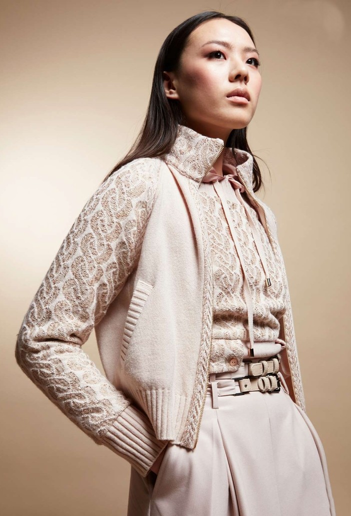 Blouson zippé Rose poudré – Image 2