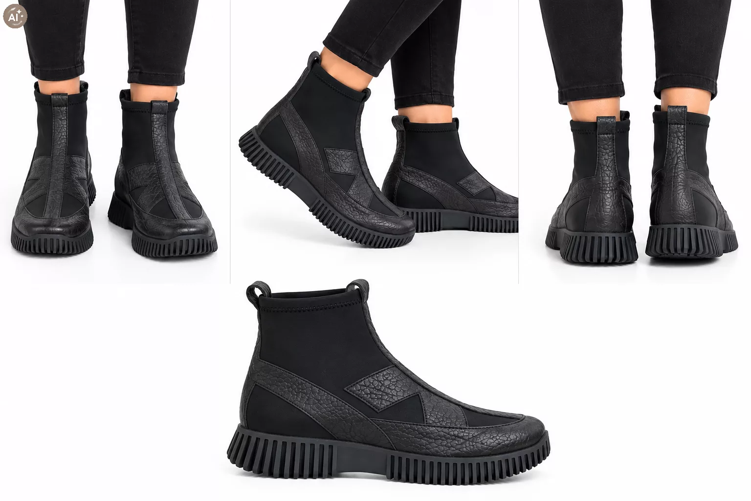 Boots en néoprène et cuir Arche – Image 5