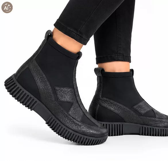 Boots en néoprène et cuir Arche