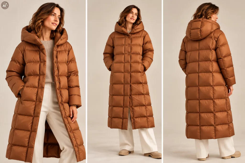 Doudoune Longue Camel Maxmara Ref Gennaio – Image 4