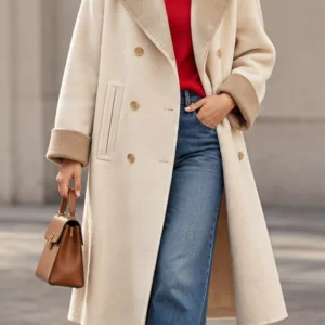 Manteau femme en laine coupe trapèze Tartina – 2 coloris