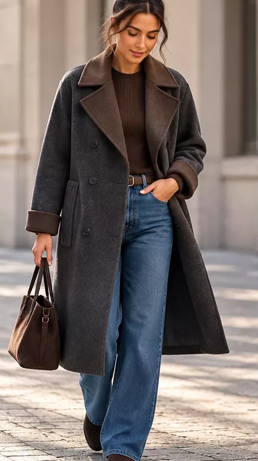 Manteau femme en laine coupe trapèze Tartina – 2 coloris
