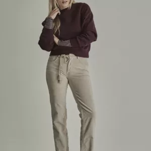 Pantalon en velours ivoire