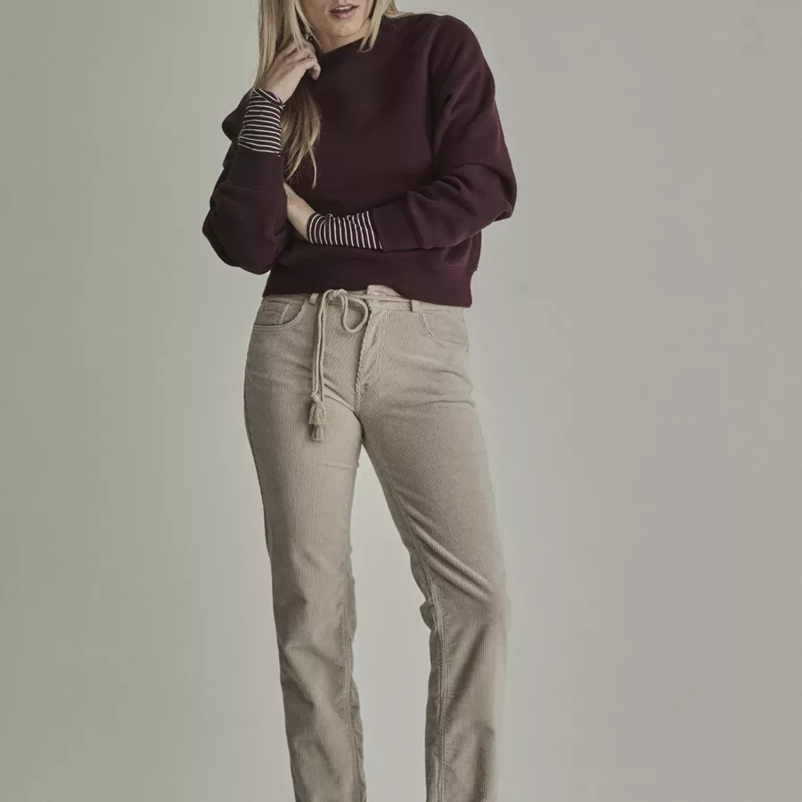 Pantalon en velours ivoire