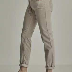 Pantalon en velours ivoire