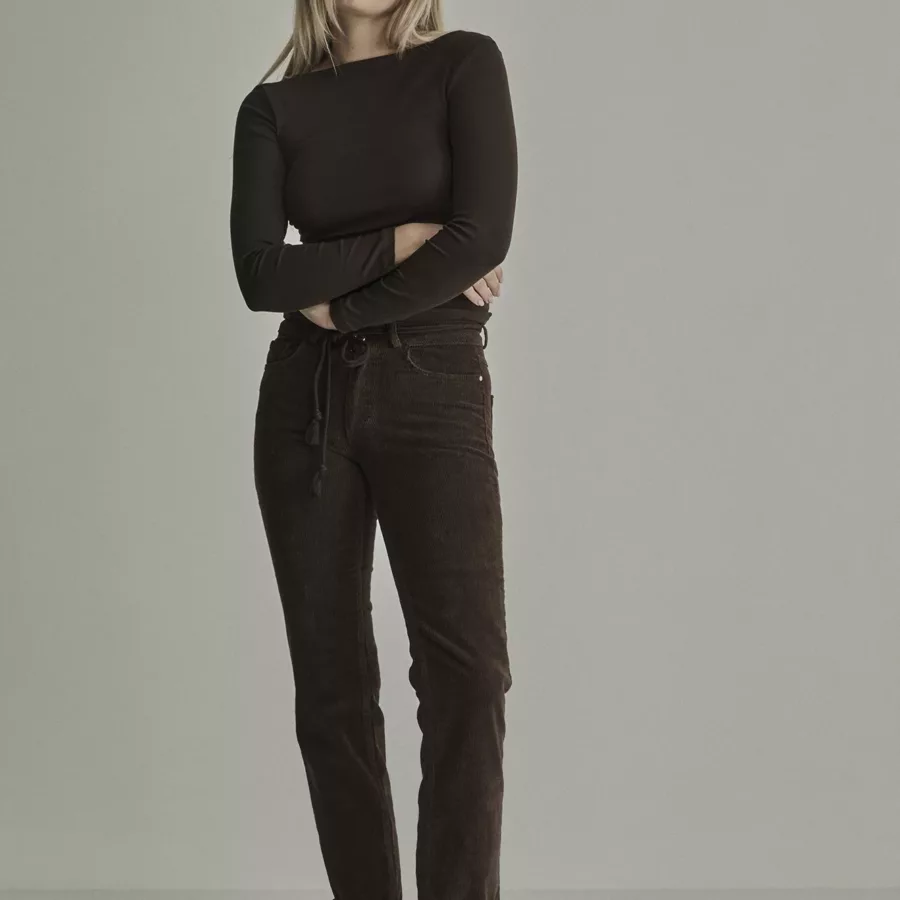 Pantalon en velours marrron
