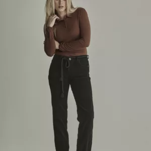 Pantalon en velours noir