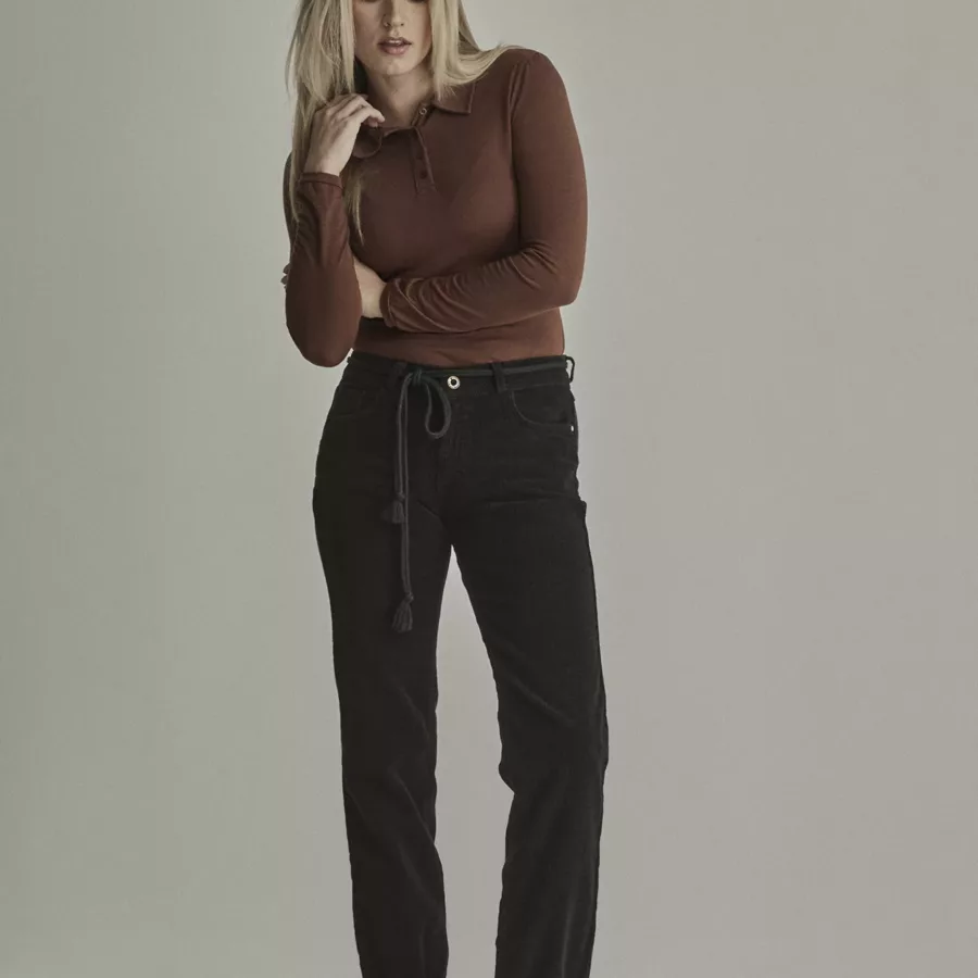 Pantalon en velours noir